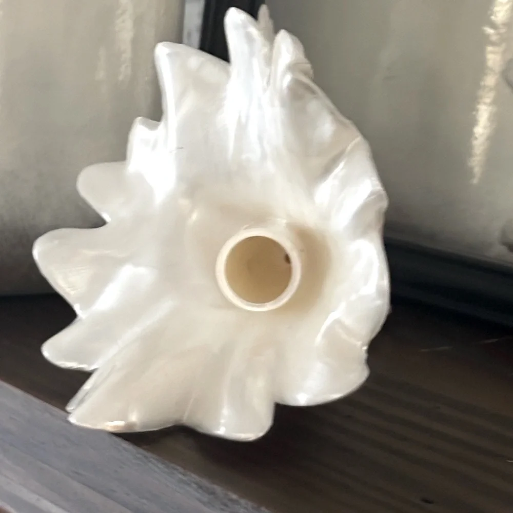 Vintage Angel Christmas Tree Topper. Sculpted | Holiday | 9” White | Resin | EUC